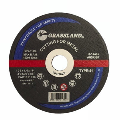 105 X 1 X 16 MM মাল্টিলেভেল গ্লাস ফাইবার জাল এবং রেজিন বন্ডযুক্ত উপাদান সহ মেটাল গ্রাইন্ডিং ডিস্ক