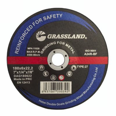 দ্রুত এবং পরিষ্কার কাটার জন্য মনোক্রিস্টালাইন ফিউজড অ্যালুমিনা ঘষিয়া তুলিয়া ফেলিতে সক্ষম ৭" x ১/৪" x ৭/৮" মেটাল গ্রাইন্ডিং ডিস্ক