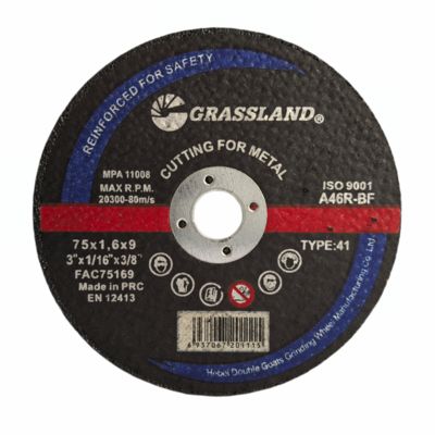 সোজা এবং চিপ-মুক্ত কাটার জন্য ৩ ইঞ্চি মেটাল গ্রাইন্ডিং ডিস্ক, ৭৫মিমি x ১.৬মিমি x ৯মিমি অবিচ্ছিন্ন হুইল ব্লেড, কঠিন অ্যালুমিনিয়াম অক্সাইড ঘষিয়া তুলিয়া ফেলিতে সক্ষম, ৮০ মি/সে