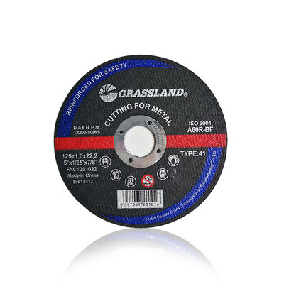 গ্রাসল্যান্ড ধাতু গ্রিলিং ডিস্ক 125mm X 1mm X 22.2mm সঠিক কম্পন মুক্ত কাটা জন্য