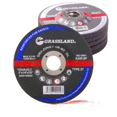 125x6.4x22mm En12413 রজন বন্ডেড গ্রাইন্ডিং হুইল পলিশিং কার্বন স্টিল