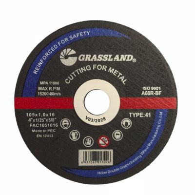 105 X 1 X 16 MM মাল্টিলেভেল গ্লাস ফাইবার জাল এবং রেজিন বন্ডযুক্ত উপাদান সহ মেটাল গ্রাইন্ডিং ডিস্ক