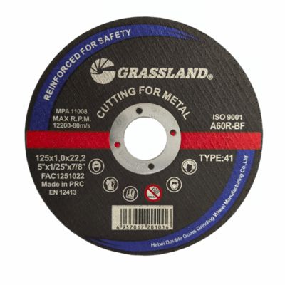 গ্রাসল্যান্ড ধাতু গ্রিলিং ডিস্ক 125mm X 1mm X 22.2mm সঠিক কম্পন মুক্ত কাটা জন্য